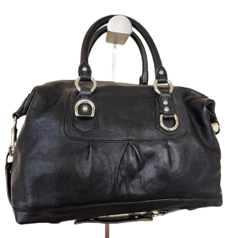 Euc Coach Ashley Black Leather Shoulder Bag Handbag - Picture 3 of 12